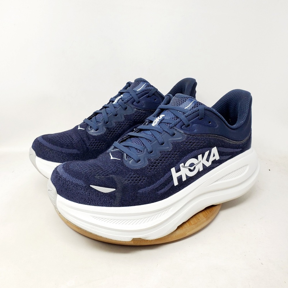 Hoka One One Bondi 9 Shoes Mens 11 2E WIDE Blue Comfort Walking Running Sneaker - Picture 7 of 16